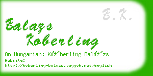 balazs koberling business card